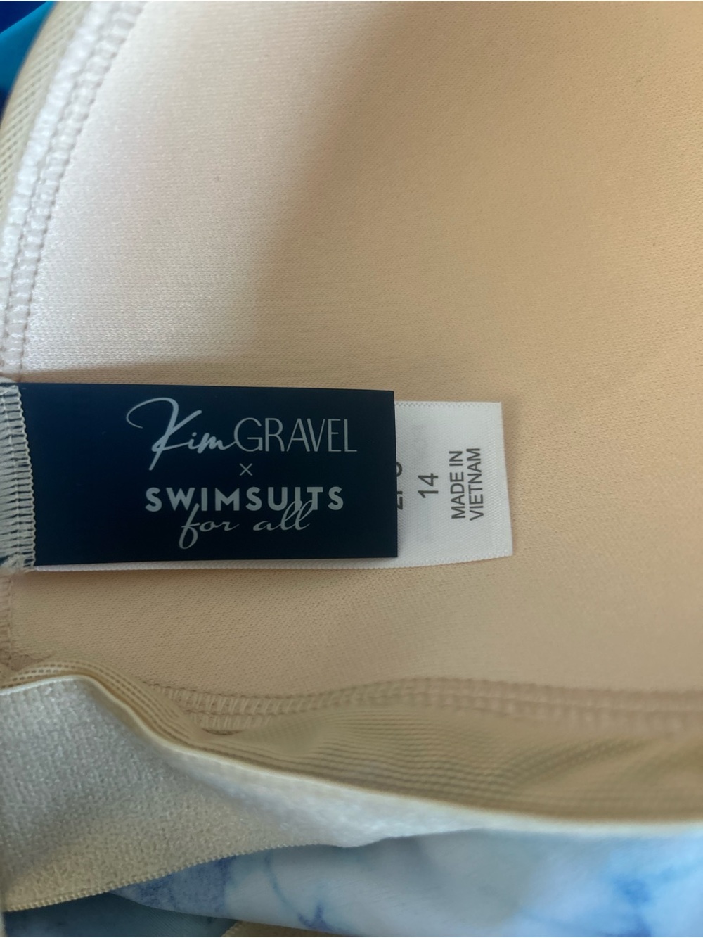 Kim Gravel x Swimsuits for all Bright Blue and white Tie-Dye Tankini Swim Set - Picture 12 of 13
